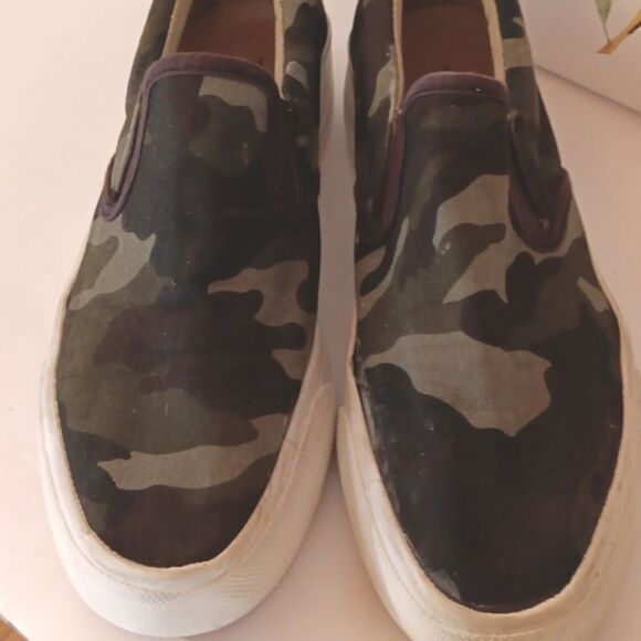 Restricted  Camo Canvas Slip On Shoes - Picture 2 of 12